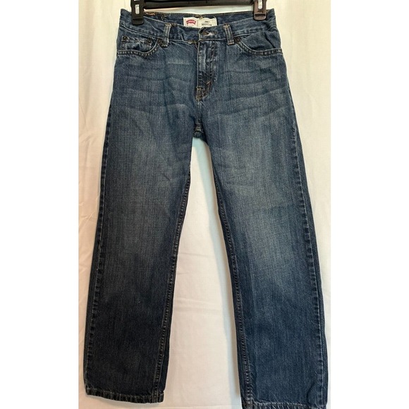 LEVI'S 505 Regular Fit 27x27 Straight Leg Blue Jeans Size Regular 14 *NICE - Picture 1 of 11